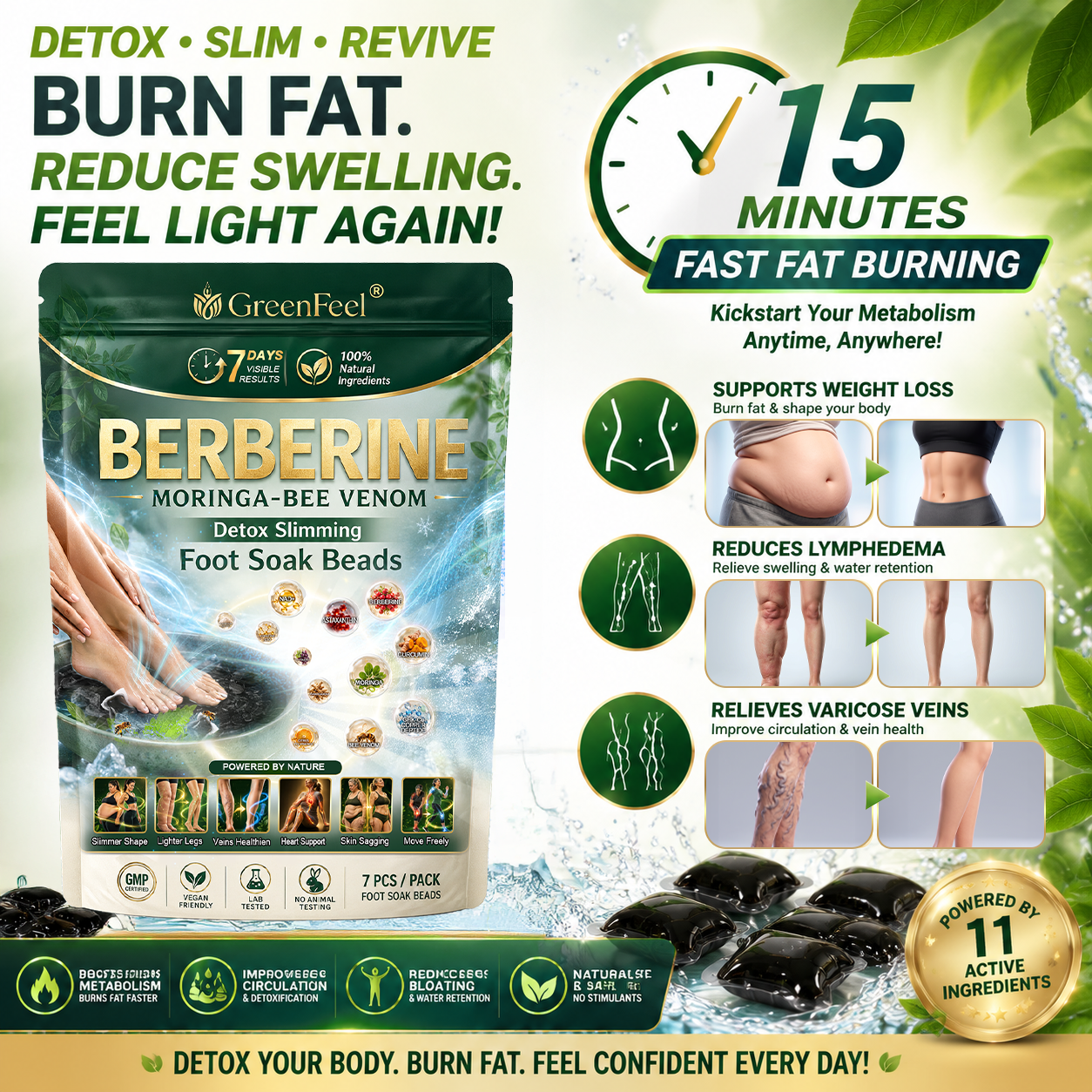 ☘️𝑮𝒓𝒆𝒆𝒏𝑭𝒆𝒆𝒍® 𝑩𝒆𝒓𝒃𝒆𝒓𝒊𝒏𝒆 𝑴𝒐𝒓𝒊𝒏𝒈𝒂- 𝑩𝒆𝒆 𝑽𝒆𝒏𝒐𝒎 𝑫𝒆𝒕𝒐𝒙 𝑺𝒍𝒊𝒎𝒎𝒊𝒏𝒈 𝑭𝒐𝒐𝒕 𝑺𝒐𝒂𝒌 𝑩𝒆𝒂𝒅 𝑺𝒖𝒑𝒑𝒐𝒓𝒕𝒔 𝑾𝒆𝒊𝒈𝒉𝒕 𝑴𝒂𝒏𝒂𝒈𝒆𝒎𝒆𝒏𝒕, 𝑳𝒚𝒎𝒑𝒉𝒂𝒕𝒊𝒄 𝑫𝒓𝒂𝒊𝒏𝒂𝒈𝒆, 𝑯𝒆𝒂𝒍𝒕𝒉𝒚 𝑪𝒊𝒓𝒄𝒖𝒍𝒂𝒕𝒊𝒐𝒏, 𝑭𝒆𝒎𝒊𝒏𝒊𝒏𝒆 𝑾𝒆𝒍𝒍𝒏𝒆𝒔𝒔 & 𝑭𝒊𝒓𝒎𝒆𝒓-𝑳𝒐𝒐𝒌𝒊𝒏𝒈 𝑺𝒌𝒊𝒏🔥